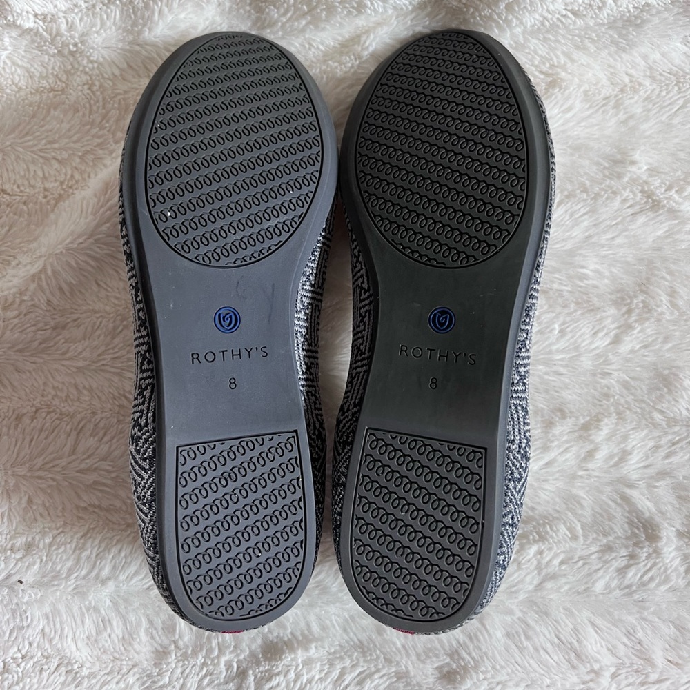 Rothy's Retired Gray Grid Pattern Size 8 - image 5
